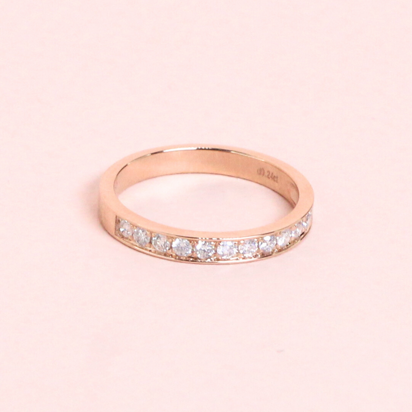 .24cts Round cut Half Eternity ring