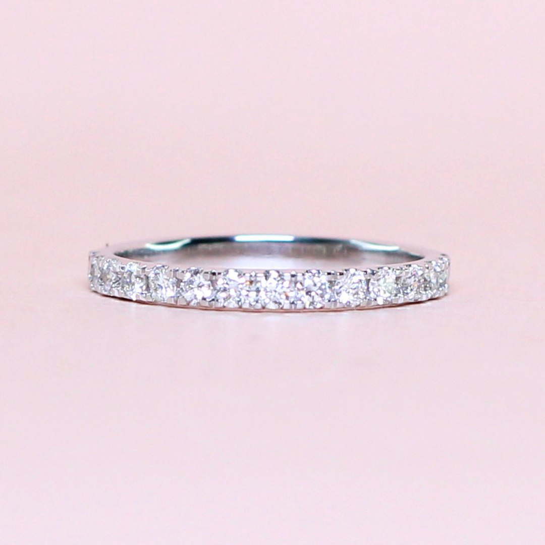 .33cts Round cut Half Eternity ring