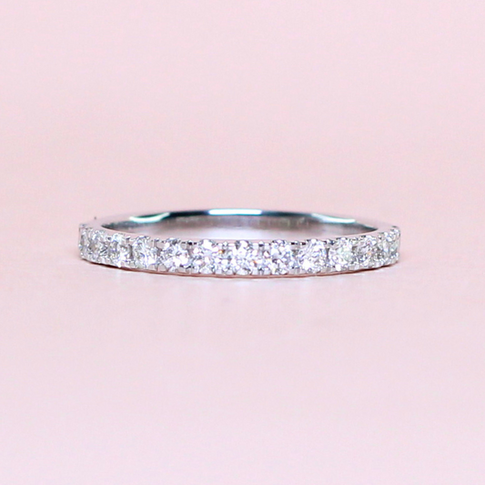 .33cts Round cut Half Eternity ring