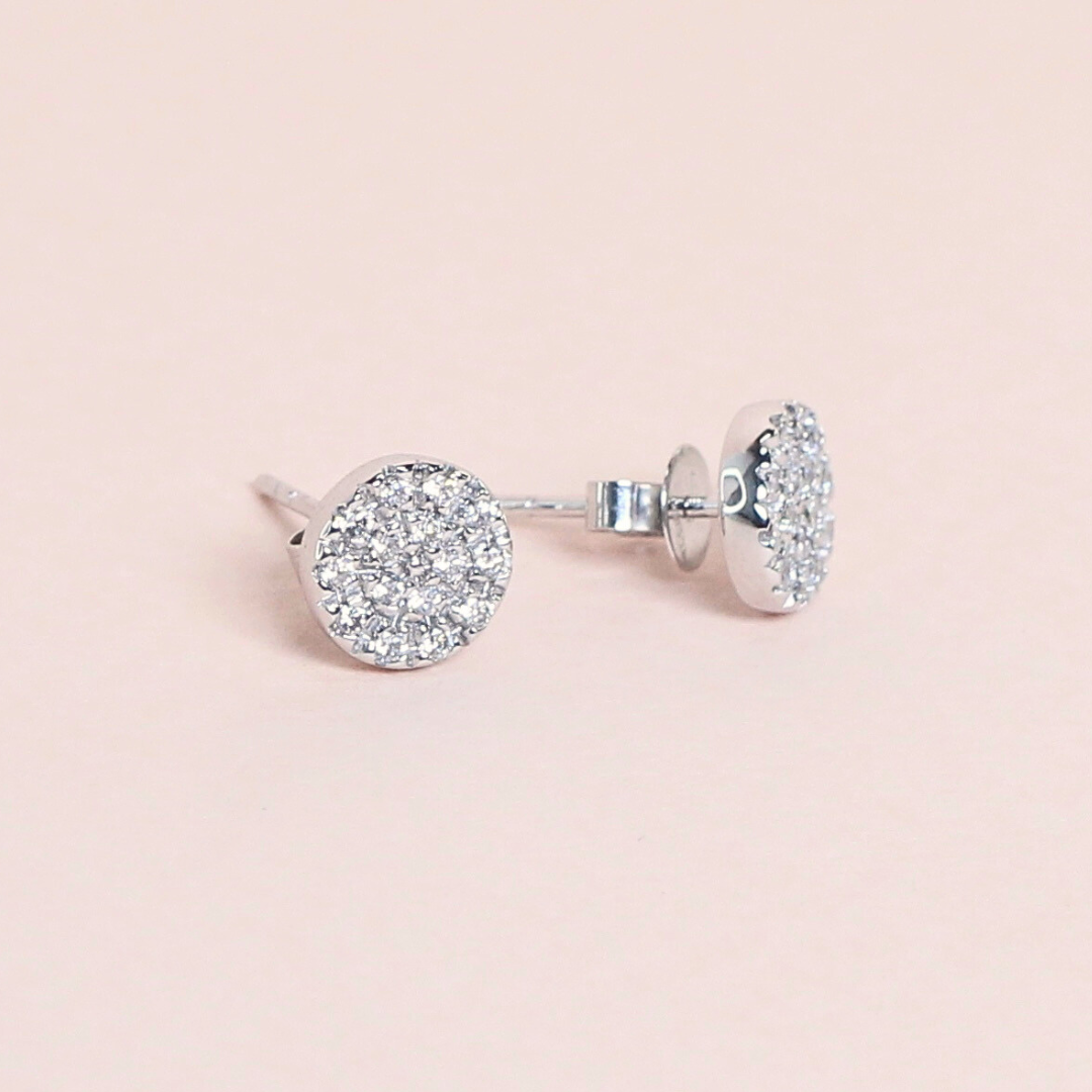 .32cts Round Illusion Stud earrings