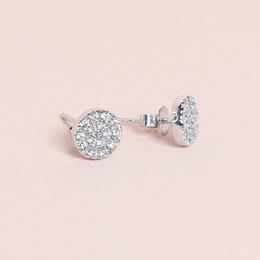 .32cts Round Illusion Stud earrings