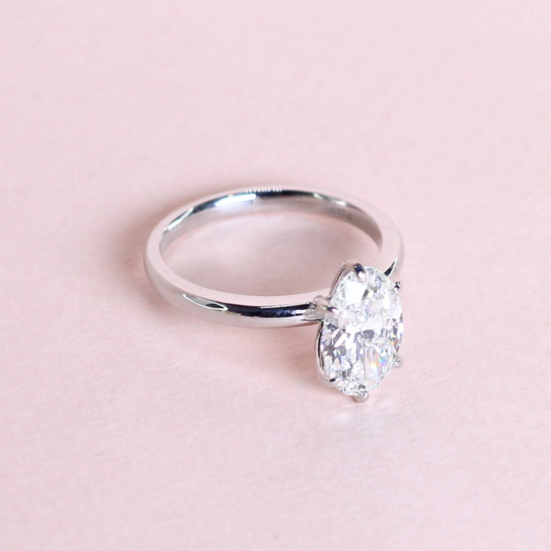 Oval cut Solitaire ring