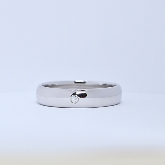 .03ct 5mm Solo stone dome band