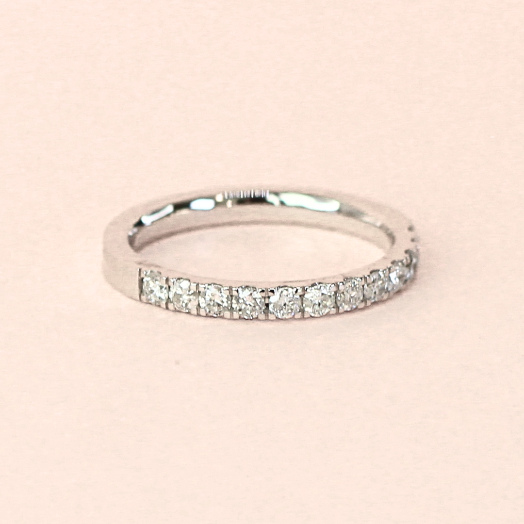 .45cts Round cut Half Eternity ring