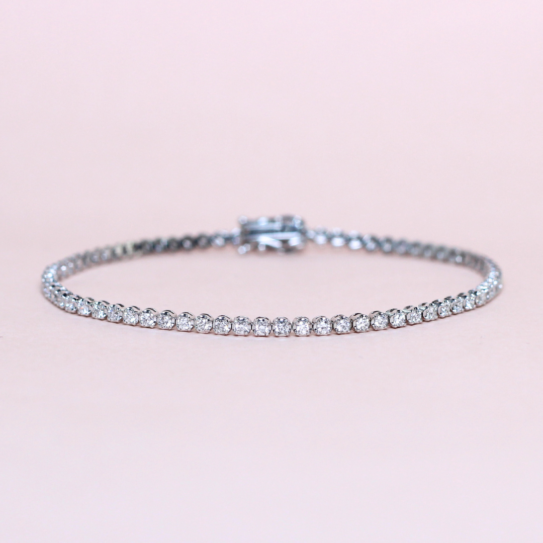 1.28cts Round cut Tennis bracelet