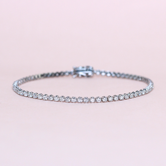 1.28cts Round cut Tennis bracelet