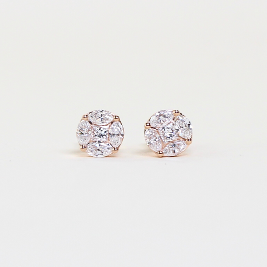 1cts First Generation Diamond Earrings