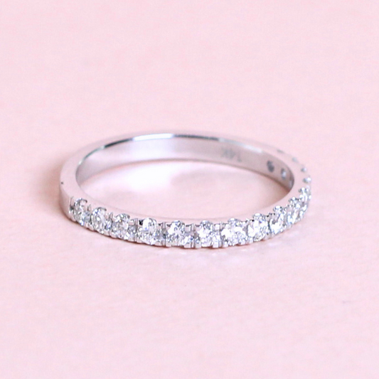.33cts Round cut Half Eternity ring