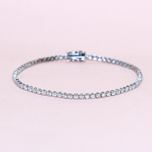 1.28cts Round cut Tennis bracelet