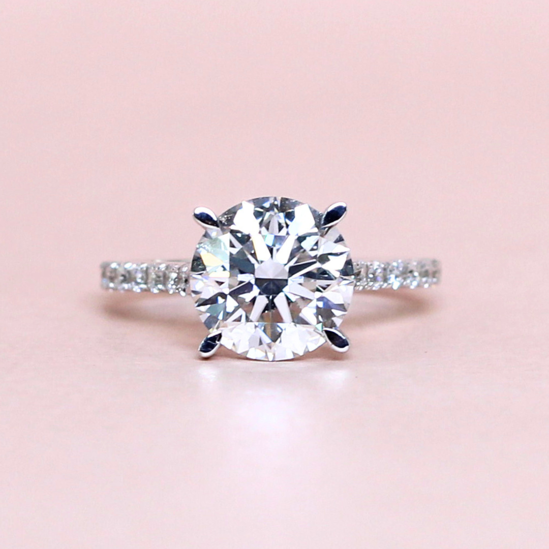 2.78cts Round cut Lab-grown Half Eternity ring