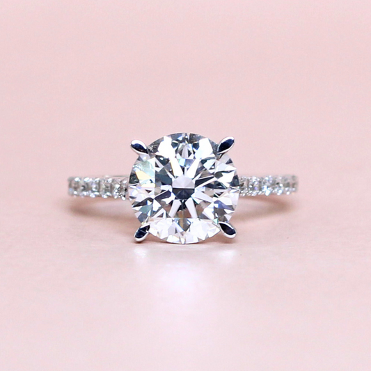 2.78cts Round cut Lab-grown Half Eternity ring