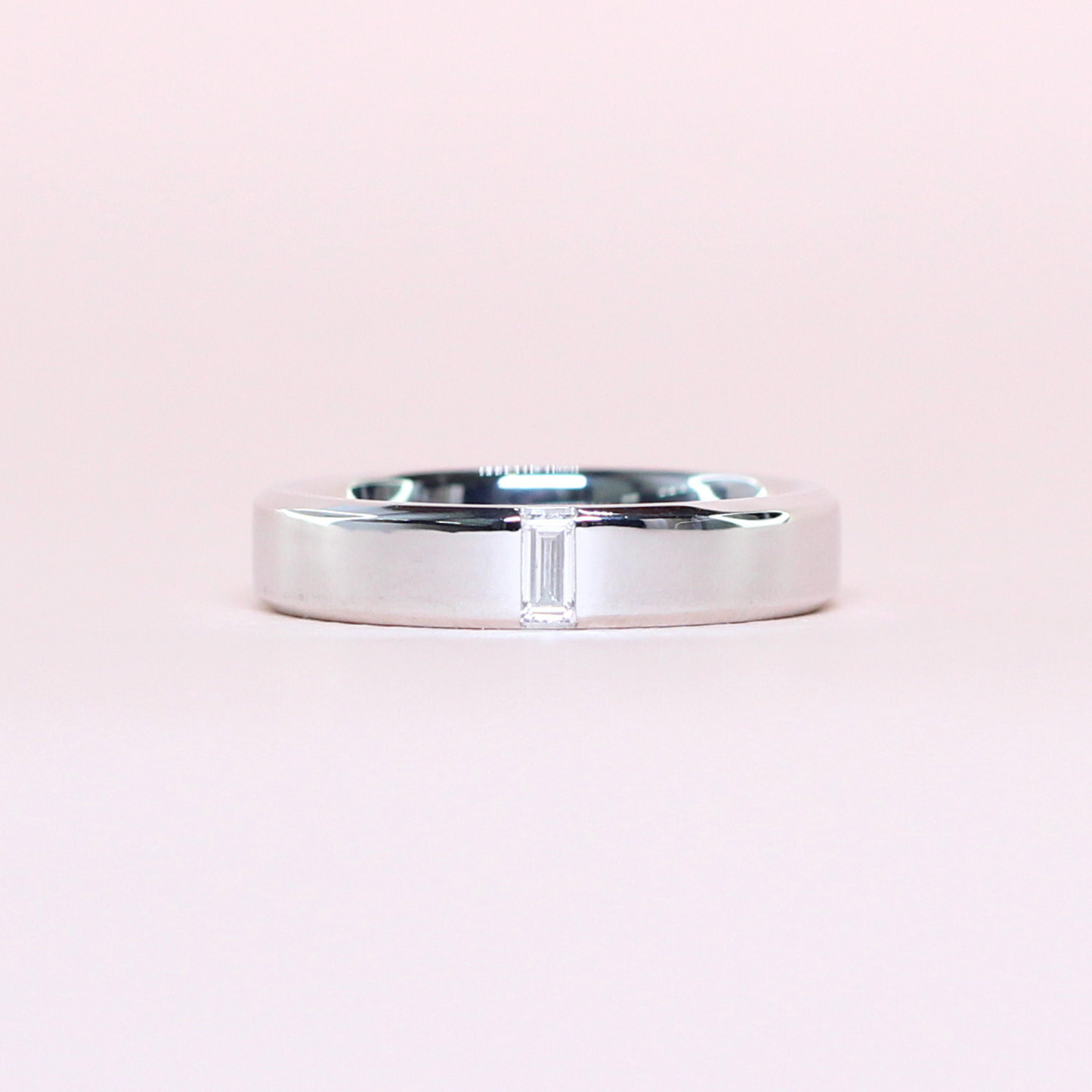 .20ct Baguette cut Platinum Male ring