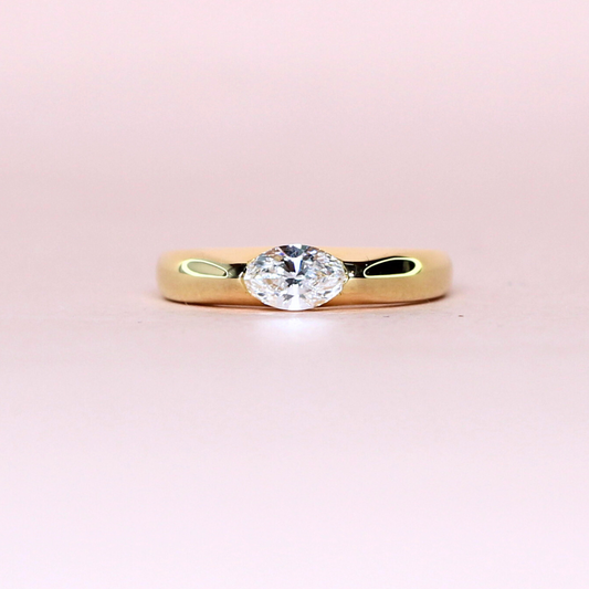 .60ct Marquise cut east-west Solitaire ring