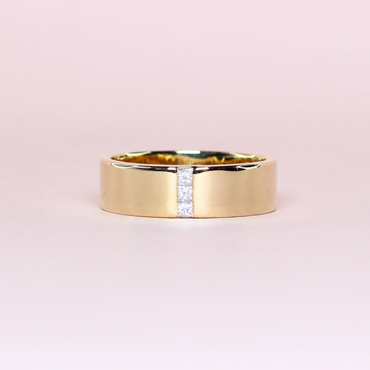 .17cts 3-stone Princess Cut Male ring