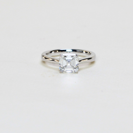 2.08cts Asscher lab-grown ring
