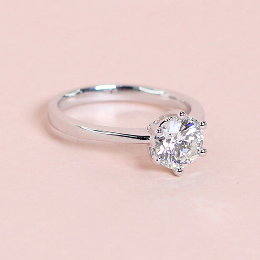 1ct Round cut Solitaire ring