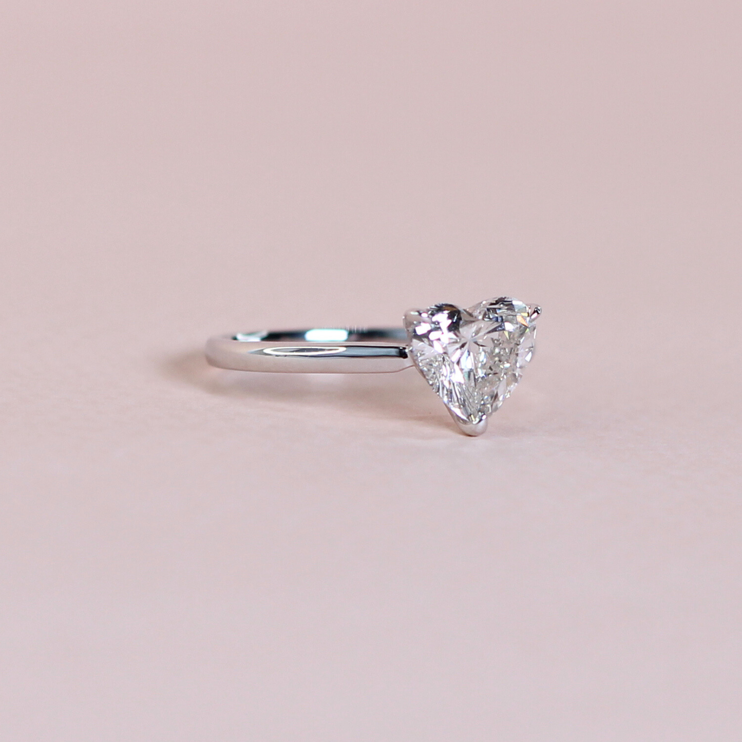 1.50ct Heart cut Solitaire Lab-grown ring