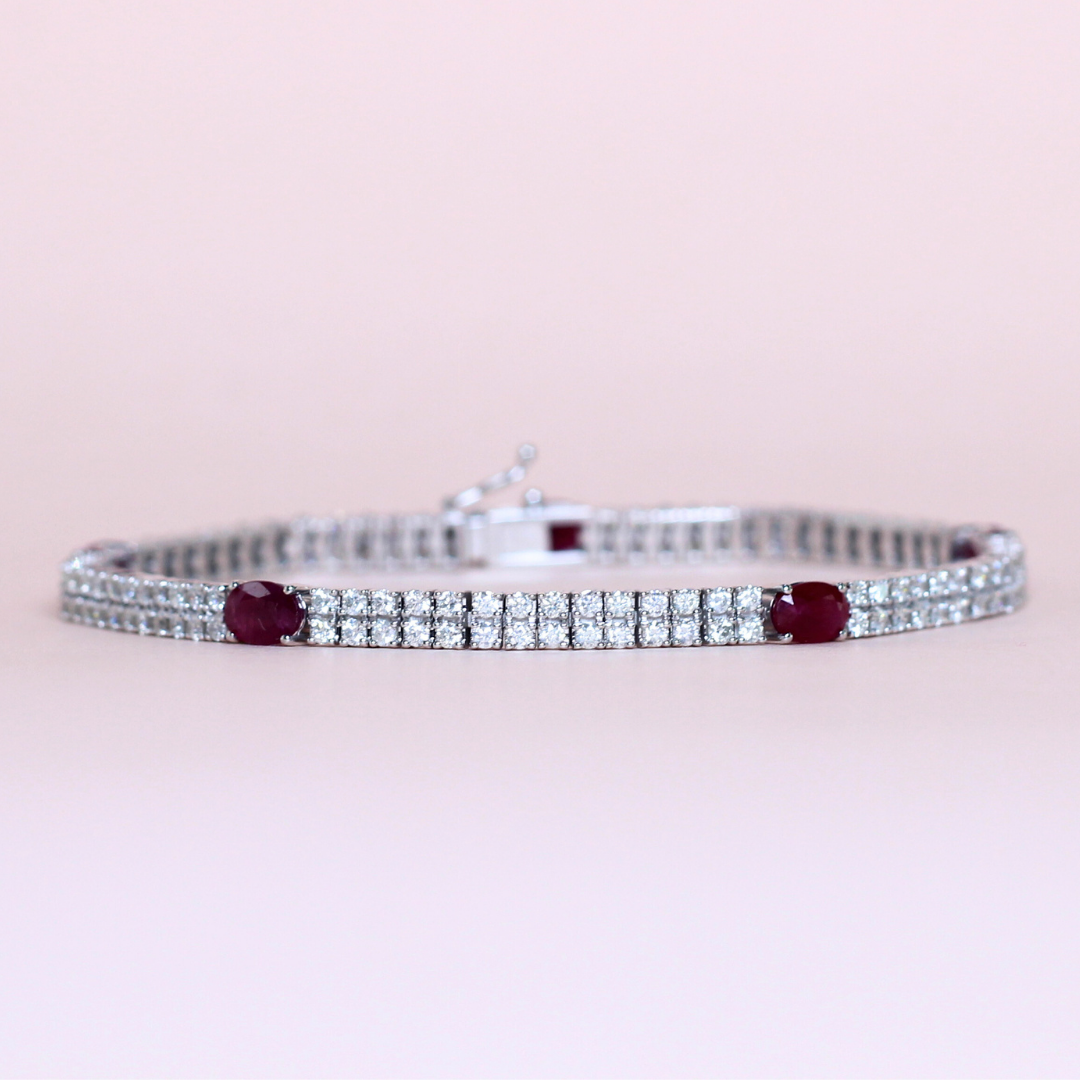 Ruby and Diamond tennis bracelet