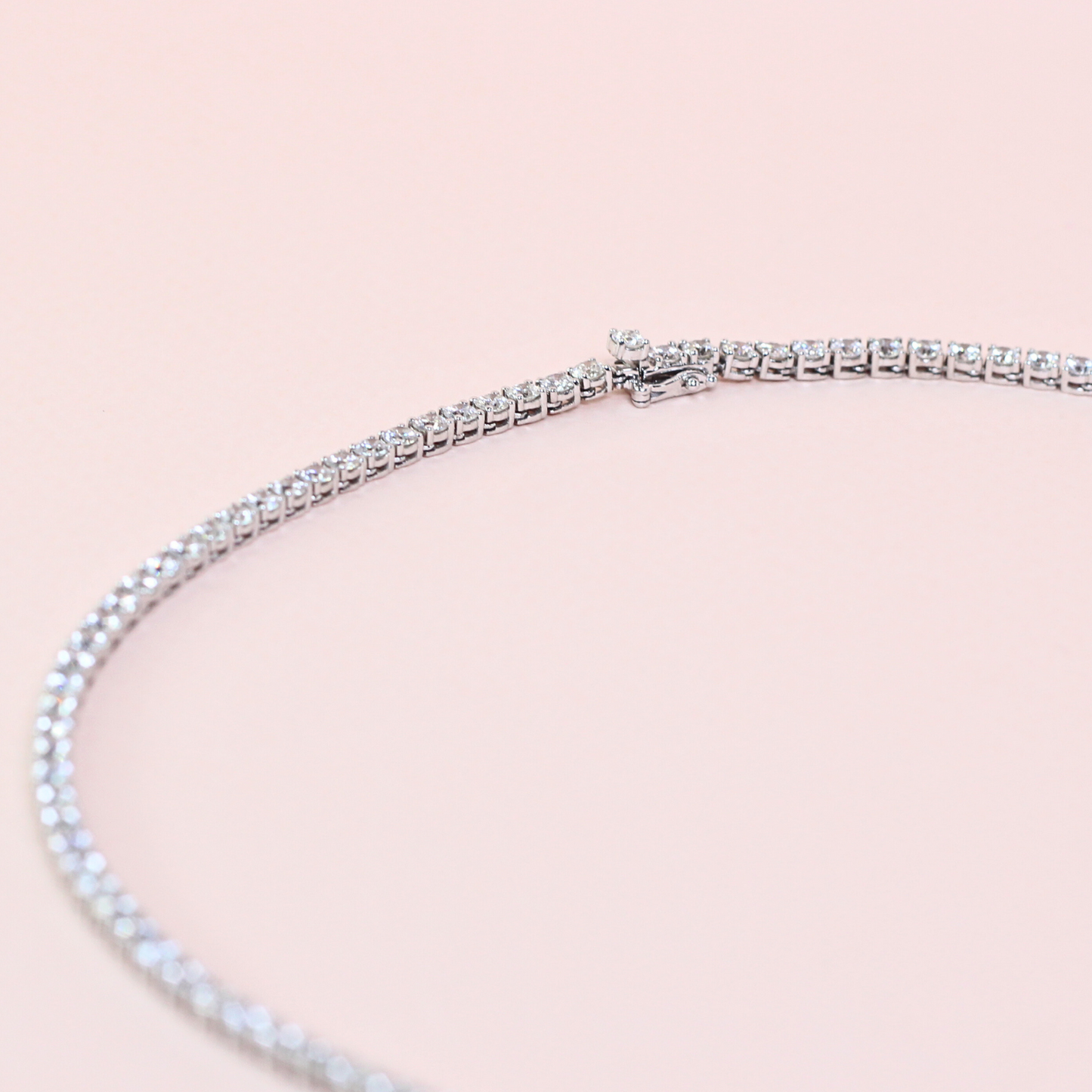 10.31cts Round cut Tennis necklace