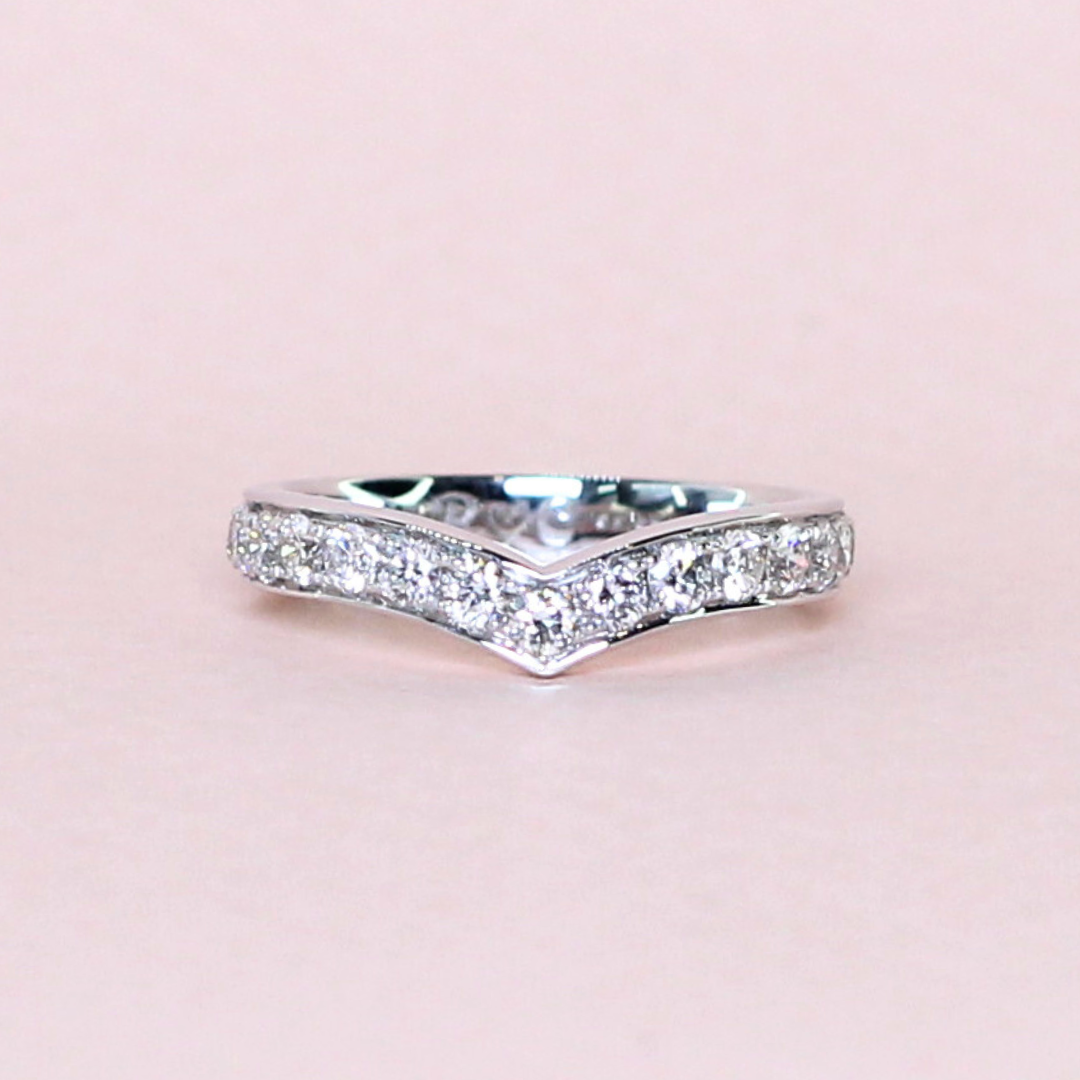 .50cts Round cut Chevron ring