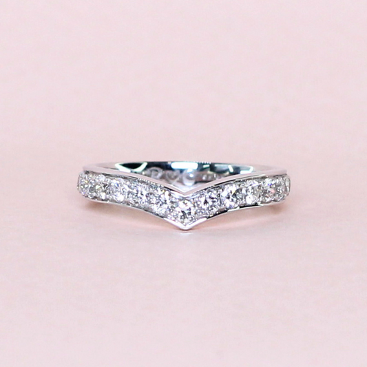 .50cts Round cut Chevron ring