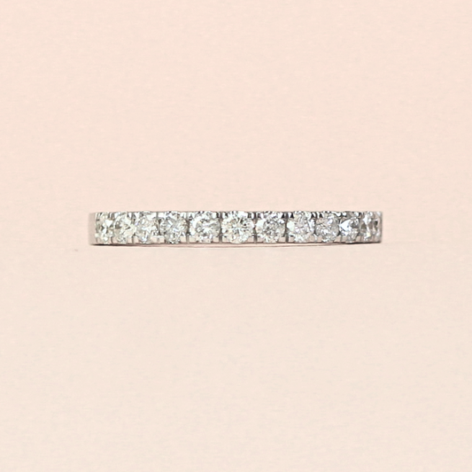 .45cts Round cut Half Eternity ring