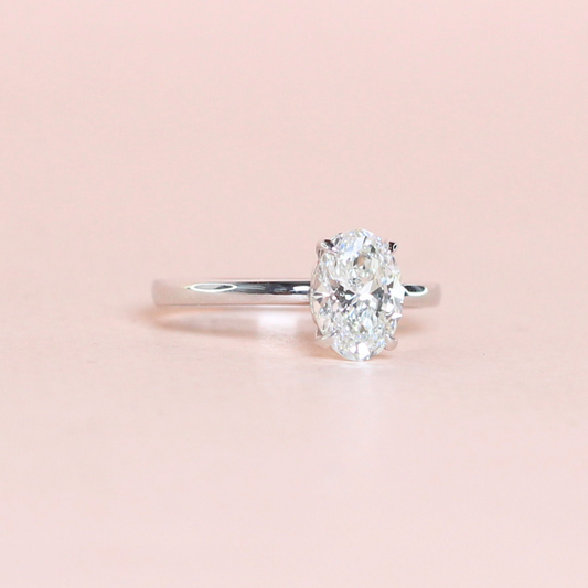 1.20ct Oval cut Brilliant Solitaire ring