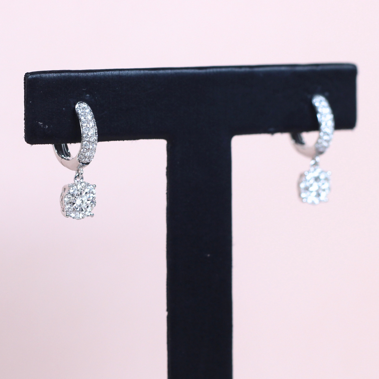 .60cts Round Illusion Drop earrings