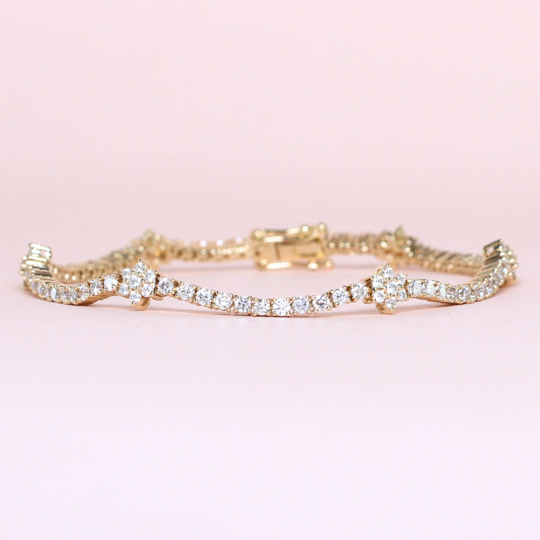 2.70cts Round cut Tennis bracelet