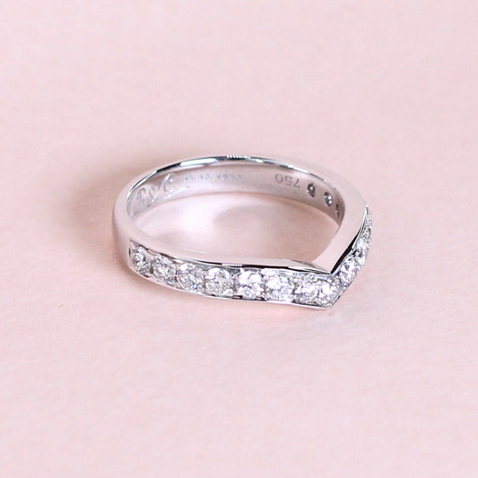 .50cts Round cut Chevron ring