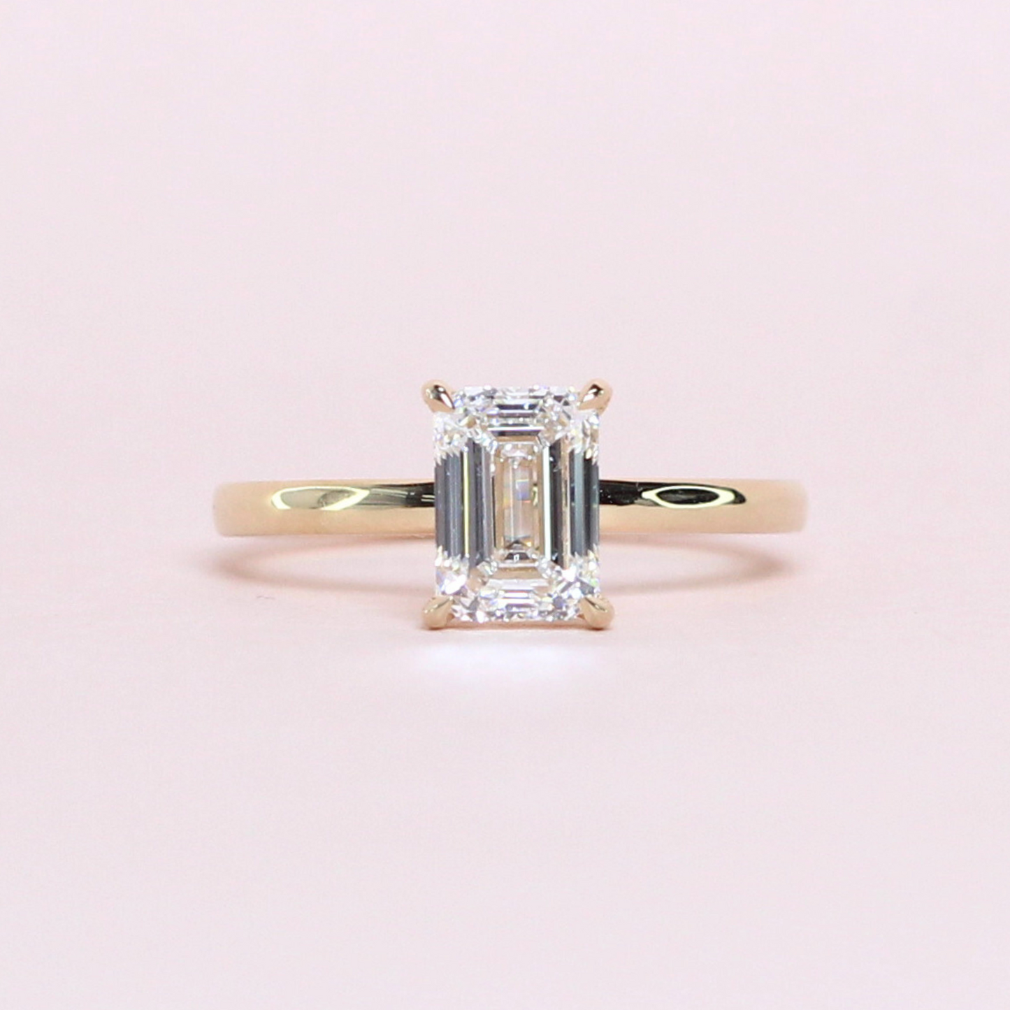 2.23ct Emerald cut Solitaire Lab-grown ring