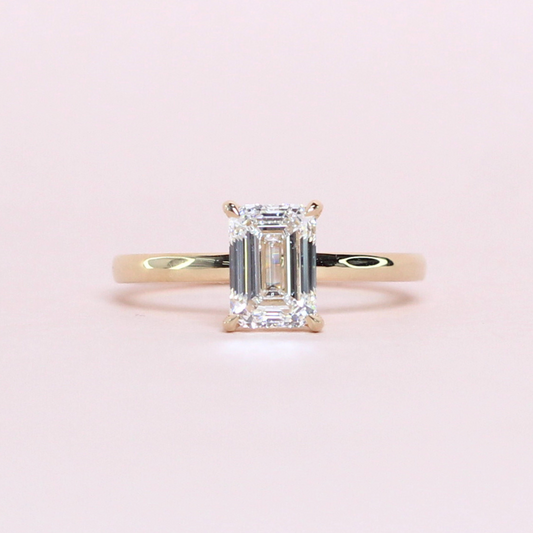 2.23ct Emerald cut Solitaire Lab-grown ring