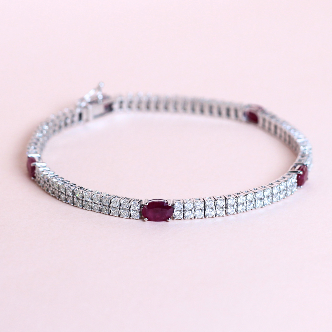 Ruby and Diamond tennis bracelet