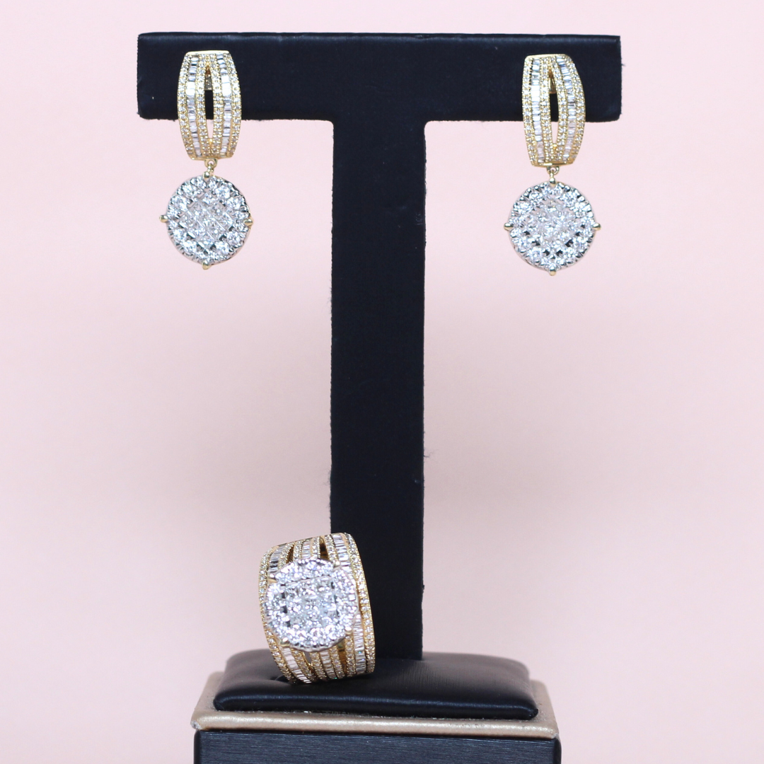 3.65cts Round Illusion Statement set