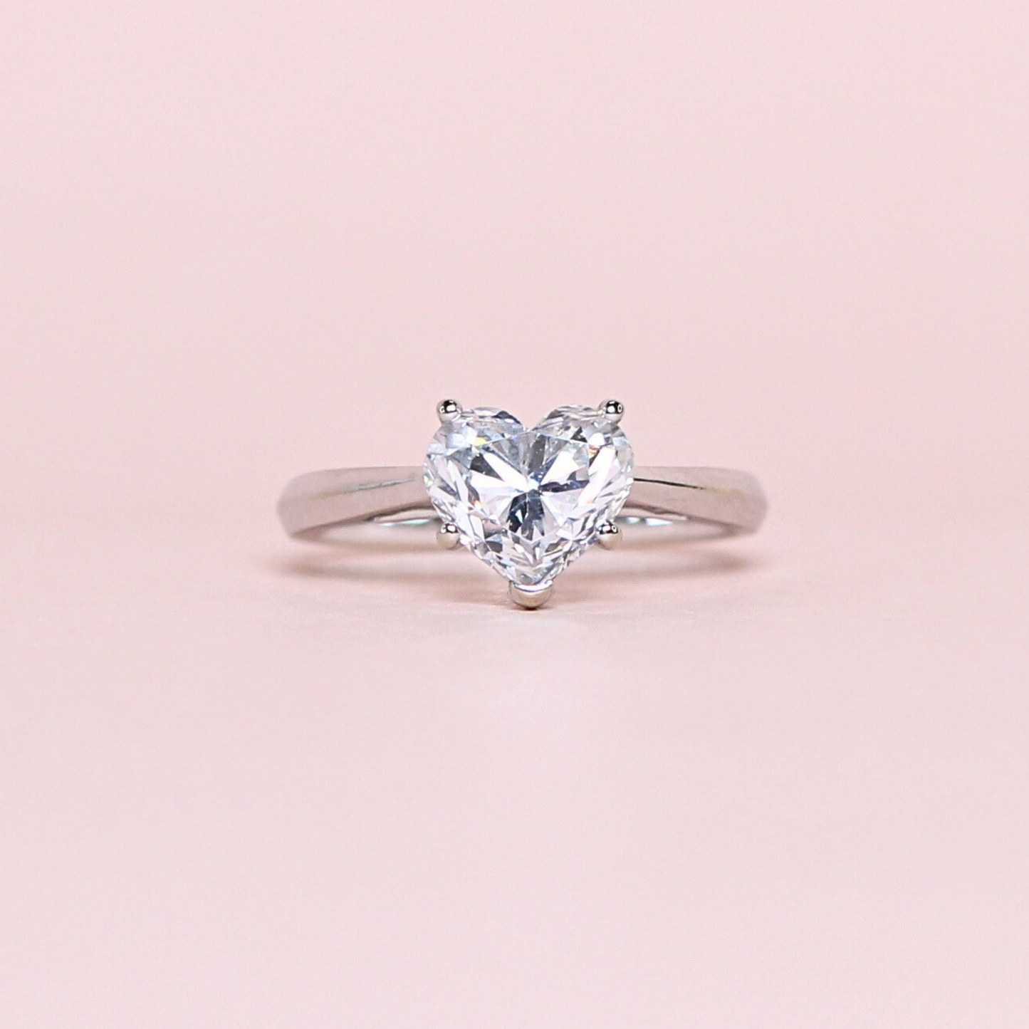 1.50ct Heart cut Solitaire ring