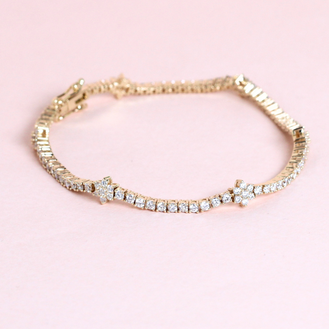 2.70cts Round cut Tennis bracelet