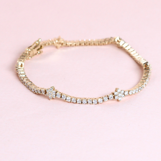 2.70cts Round cut Tennis bracelet