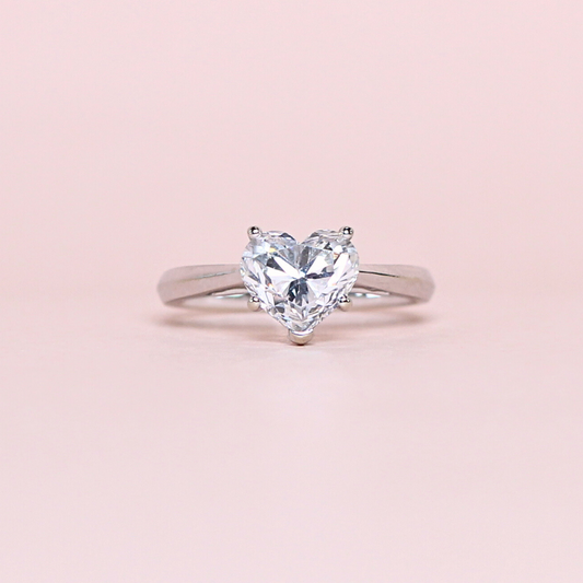 1.50ct Heart cut Solitaire ring
