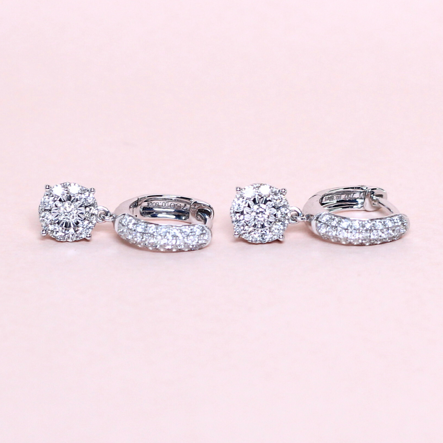 .60cts Round Illusion Drop earrings