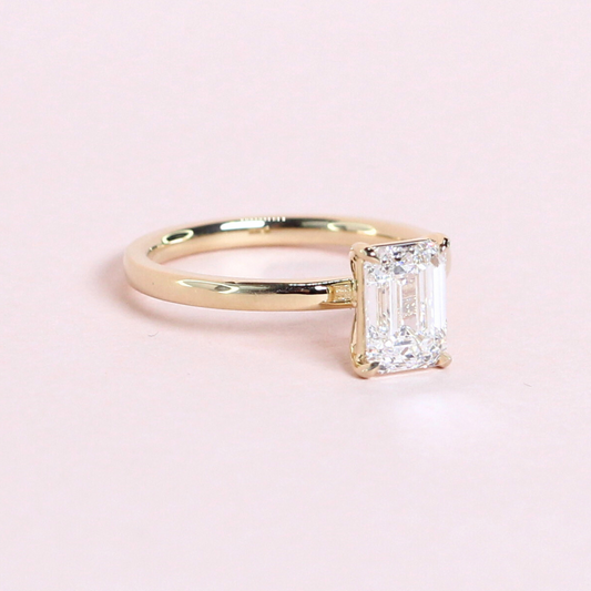 2.23ct Emerald cut Solitaire Lab-grown ring