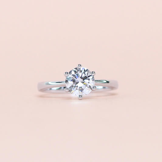 1ct Round cut Solitaire ring