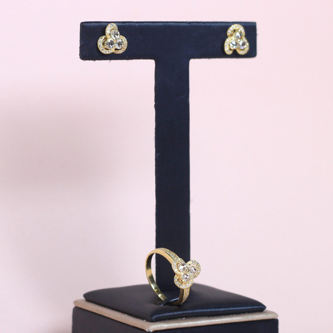 1.10cts Rose cut Trilogy set