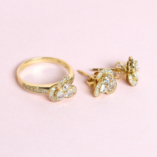 1.10cts Rose cut Trilogy set
