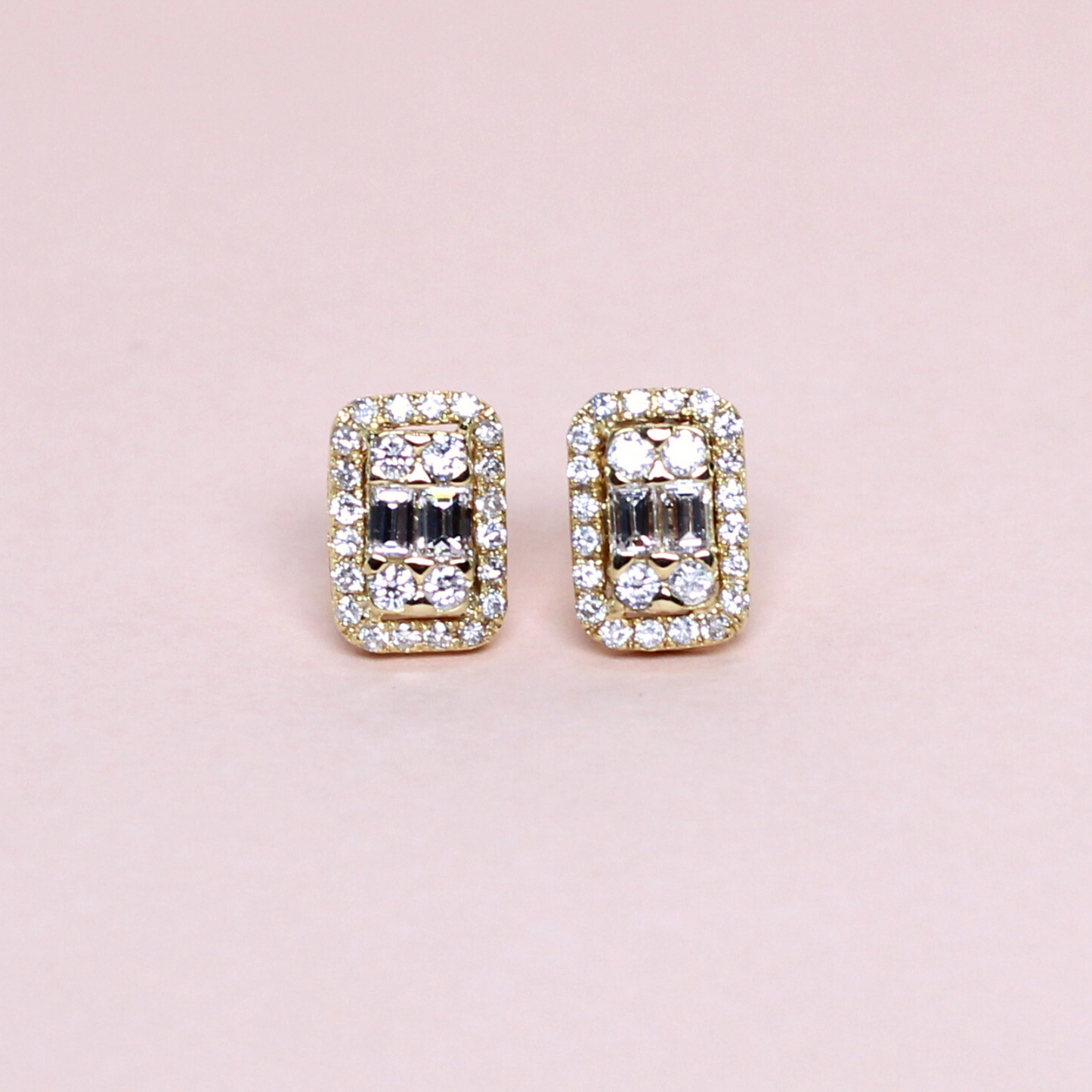 .95cts Emerald Illusion Stud earrings