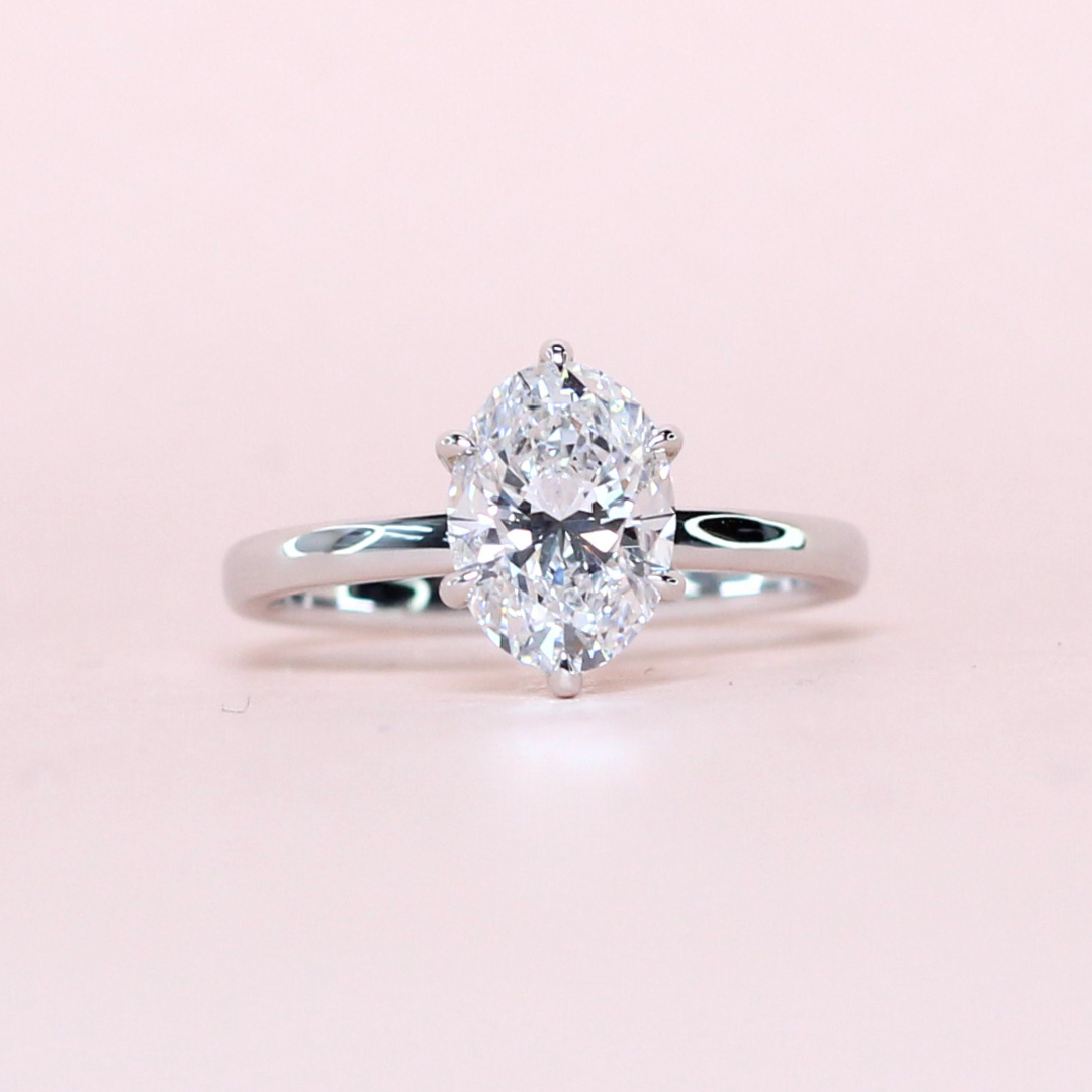 2.01ct Oval cut Solitaire Lab-grown ring