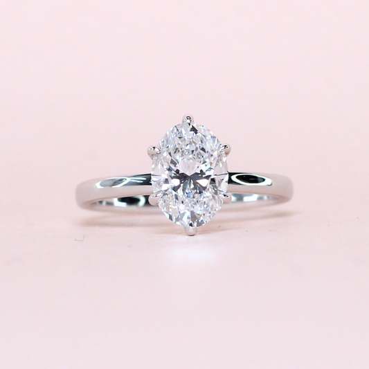2.01ct Oval cut Solitaire Lab-grown ring
