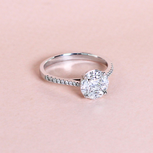 .68cts Round Illusion Pavé ring