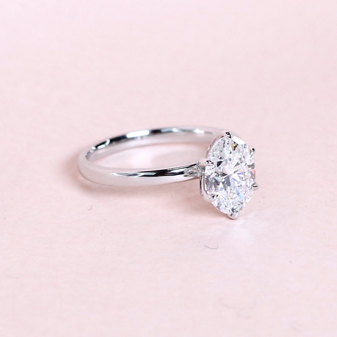 2.01ct Oval cut Solitaire Lab-grown ring