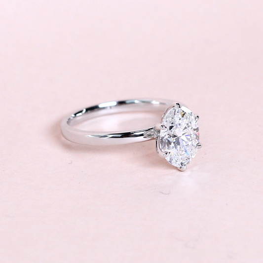2.01ct Oval cut Solitaire Lab-grown ring