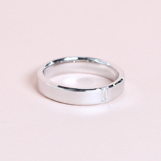 .20ct Baguette cut Platinum Male ring